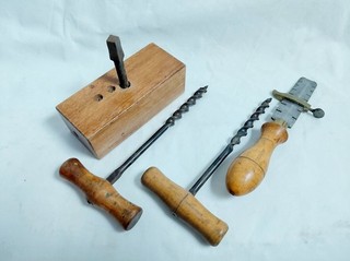 Marples Saw Wrest & Tap Box w/ 2 Augers one Sorby Mixed Bundle Old Tools