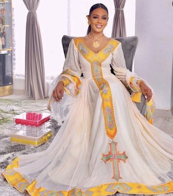 Ethiopian Traditional Dress Fashionable and Elegant | eBay Ethiopian Traditional Dress Fashionable and Elegant | eBay