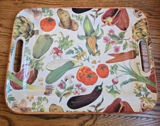 La Primula SRL Made in Italy Signed 17.5 X 13 Inch Tray Colorful Vegetables