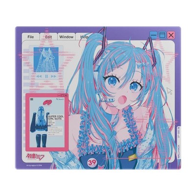Wallhack SP-005 Hatsune Miku OS Glas Mousepad in der Hand aus Japan