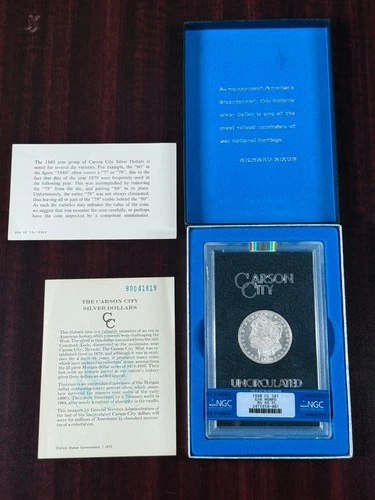 1880 CC Carson City $1 Morgan Silver Dollar NGC MS65 PL GSA Hoard Coin