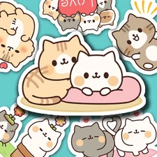 Cute Kitten Stickers, Diary & Calendar Stickers, Handmade Cat Stickers USA