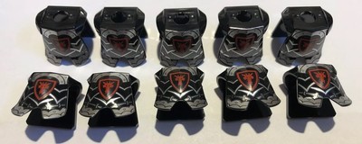 10 X Black Lego Minifigures Armor Breastplate Armour Castle Knight Blank Lot A36