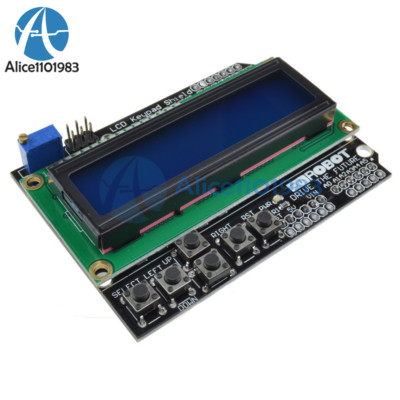 2PCS 1602 LCD Board Keypad Shield Blue Backlight For Arduino LCD Duemilanove