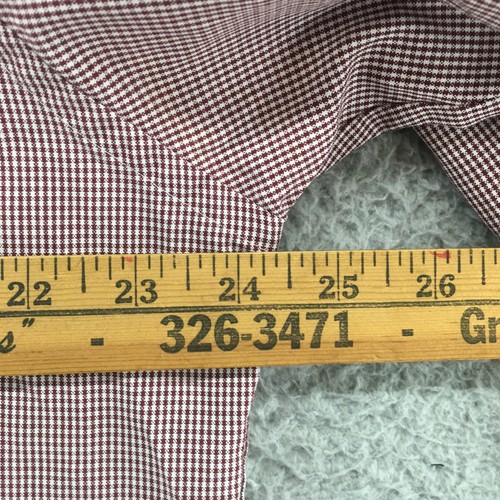 Geoffrey Beene Button Down Dress Shirt Mens Large Burgundy 80's 2 Ply Pinpoint - Picture 4 of 11