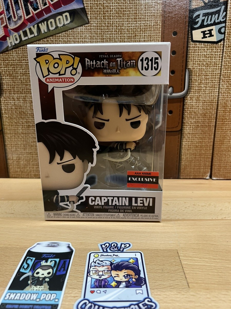 Funko Pop Attack On Titan Captain Levi Ackerman (Final Season) Figure (AAA  Anime Exclusive)