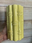 Red Wing Pottery MCM 1950's Bamboo Vase #400 Yellow with Gray Interior 7.5" USA