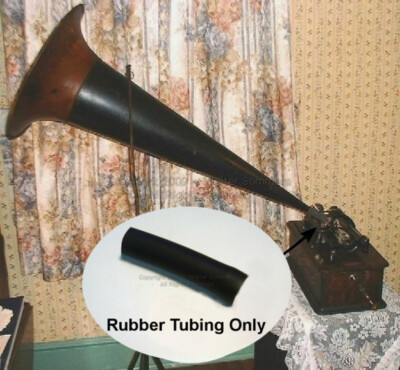 EDISON CYLINDER PHONOGRAPH High Grade Flexible Rubber Horn Connector