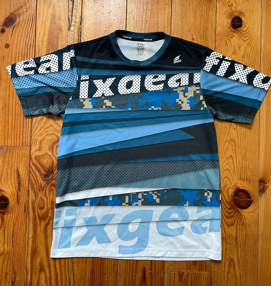 Camisa suelta Fixgear para hombre talla L manga corta cuello redondo ciclismo deporte correr Foto 4 de 4