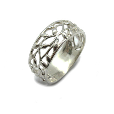 Stilvoller Sterling Silber Ring massiv 925 floral Band R001821 Kaiserin nickelfrei