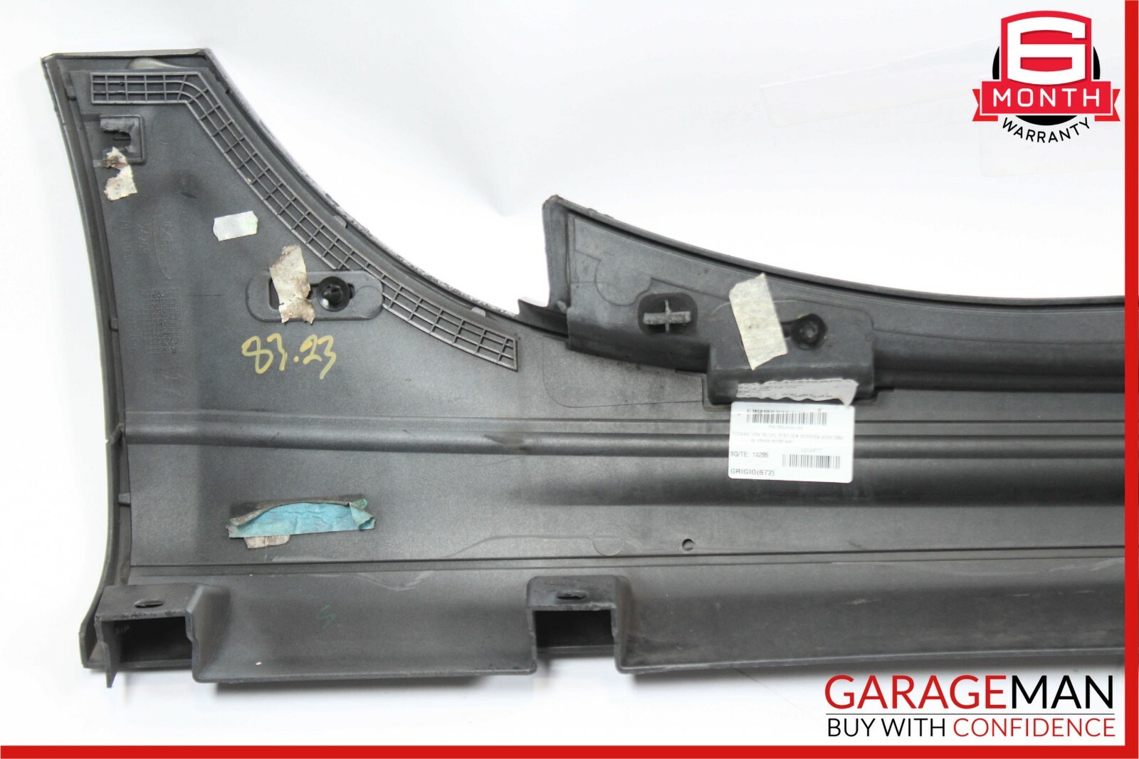 14-17 Maserati Ghibli Left Driver Side Rocker Skirt Molding Trim Panel Silver