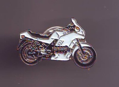 Pin's Pins Metal - Very Good Condition Road Motorcycle White Black -
