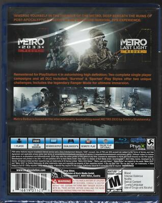 Metro Redux PS4 (Brand New Factory Sealed US Version