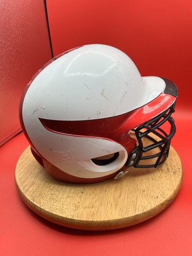 WORTH WLBH 6-3/4 - 7-7/8 Batting Helmet w/ Cage | Softball | Red/White - Picture 4 of 5