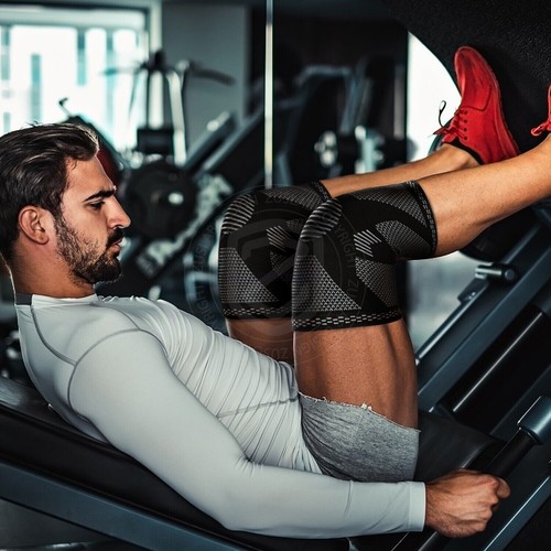Knee Support Brace Compression Sleeve Arthritis Pain Relief Gym Sports Running - Picture 13 of 22