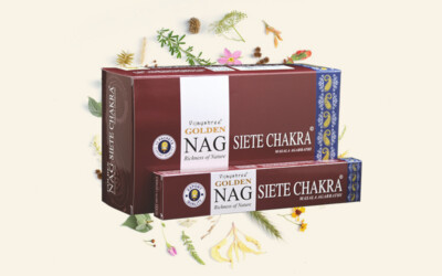 Räucherstäbchen Golden Nag Seven 7 Chakra 6x 15g