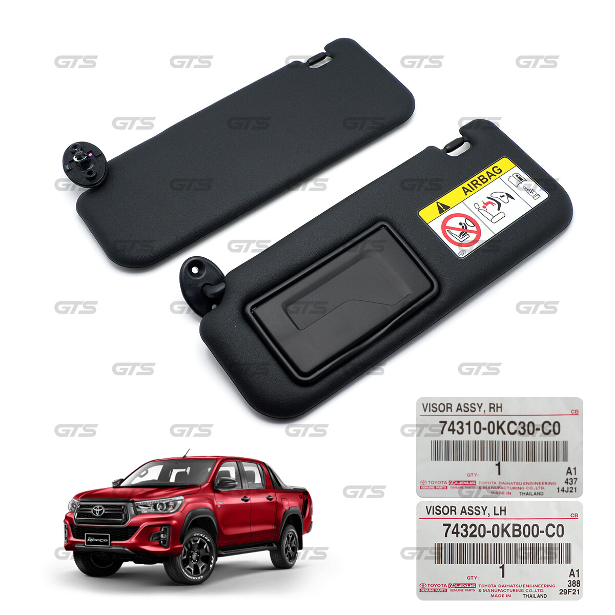 REVO レボリューション　スプリング（半袖半パン） L〜XL相当 Fits Toyota Hilux Revo Rocco Rogue 2WD 4WD 2015 22 Black