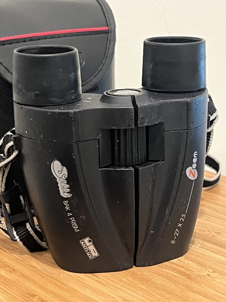 Sharper Image Zoom Compact Sports Binoculars BAK 4 Prism 8-27x25 Manual Focus - Image 3 of 4