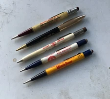 Mechanical Pencil Lot Marbled Ads Auto Texaco Truck Shaw Barton Scripto