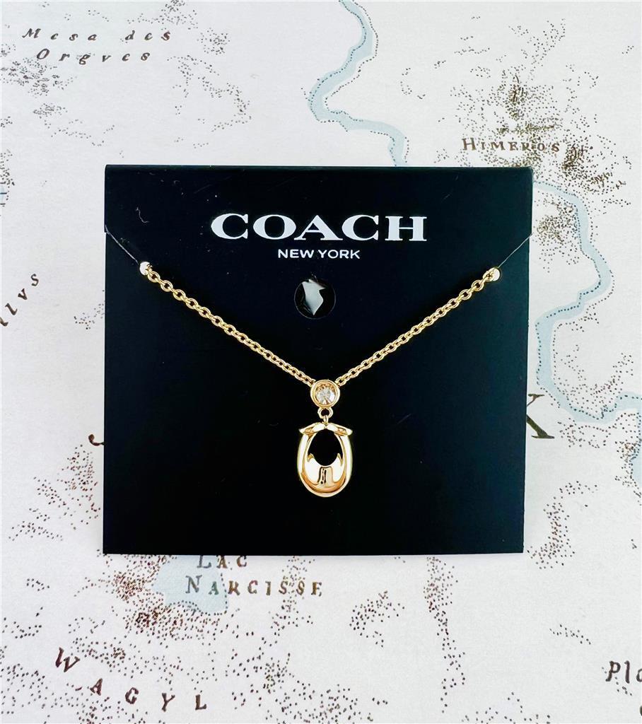 New Coach Signature C Crystal Gold Necklace | eBay New Coach Signature C Crystal Gold Necklace | eBay