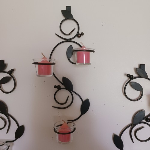 Blatt Wandleuchter mit Glas Teelichthalter WAS $13,00 JETZT $10,00