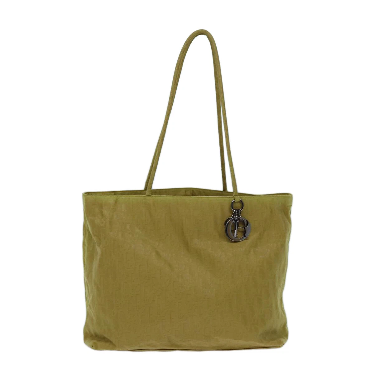 Sac fourre tout en toile jaune Dior Trotter authentique