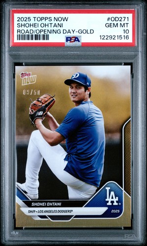 2025 TOPPS NOW ROAD TO OPENING DAY GOLD #OD271 SHOHEI OHTANI 9/50 PSA 10