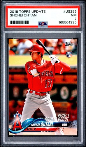 2018 Topps Update Shohei Ohtani #US285 Rookie Angels PSA 7