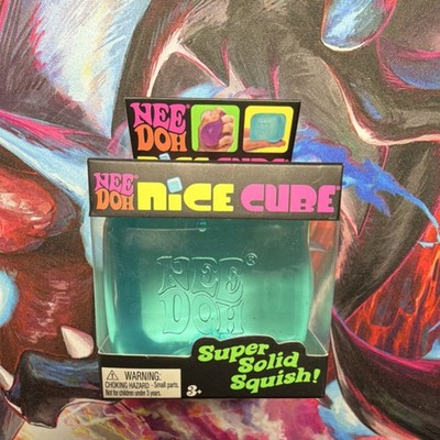 Schylling Nee Doh Nice Cube Squeeze Ball Blue Super Solid Squish Tear-Resistant