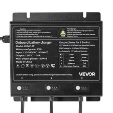 3-Bank 10A 12V Smart Marine Battery Charger Onboard IP68 Waterproof Boat RV