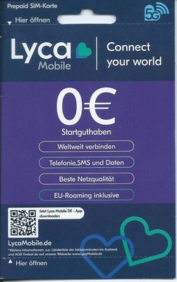 Lyca-mobile Lyca Mobile Lycamobile sim karte prepaid Vodafone Netz
