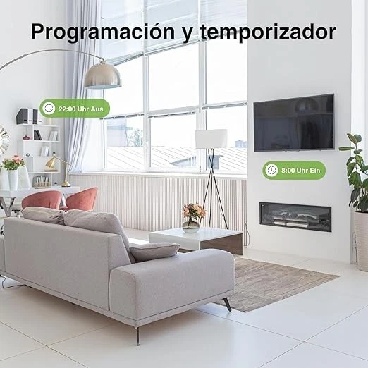 GHome Smart Presa Smart,Presa Wi-Fi Controllo Vocale con Alexa/Google Home,Monit - Immagine 3 di 4