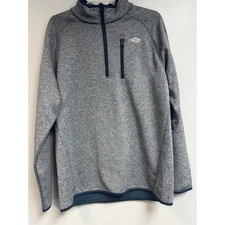 AFTCO Coastal Layer 1/4 Zip Jacket Heather Gray Pullover Fishing Outdoors Warm