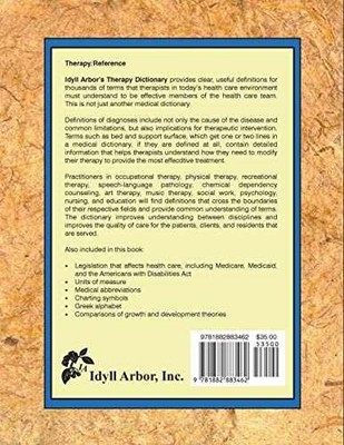 Idyll Arbors Therapy Dict 2/E - Paperback, by Burlingame Joan - Very Good
