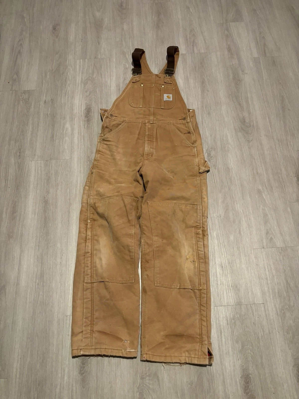 Carhartt Overalls Mens 34X30 Beige Insulated Quilt Lined Outdoor Workwear
Opens in a new window or t