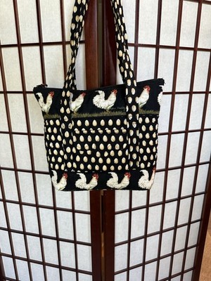 Vera Bradley Retired Print Chanticleer Quilted Tote Shoulder Bag