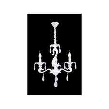 LAMPADARIO SOFFITTO CLASSICO 3 BRACCI E14 VETRO CRISTALLO GOCCE PENDENTI A15-3