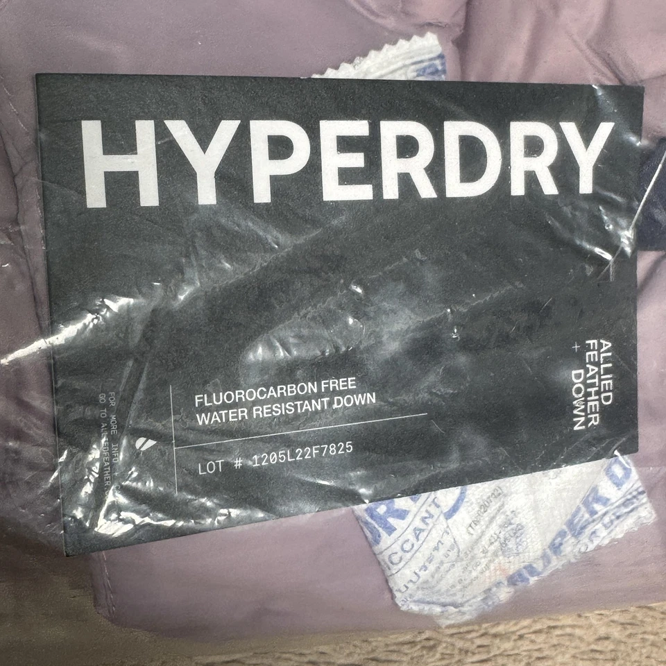 Chaqueta Lands End Mujer Mediana Antigua Violeta HyperDRY Plumón Resistente al Agua M/P Foto 2 de 4