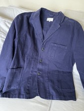 Darcy Clothing Mens Navy Blue Washed Cotton Drill Work Chore Jacket – Size 46 