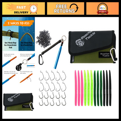Wacky Rig Tool & O-Rings for Soft Plastic Worms - Bass Fishing Neko Rig Setup