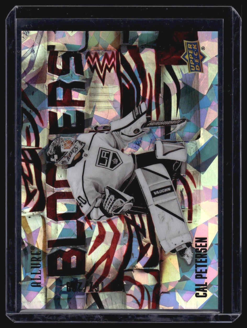 2022-23 Upper Deck Allure #BL-30 Cal Petersen Blockers Red #/299