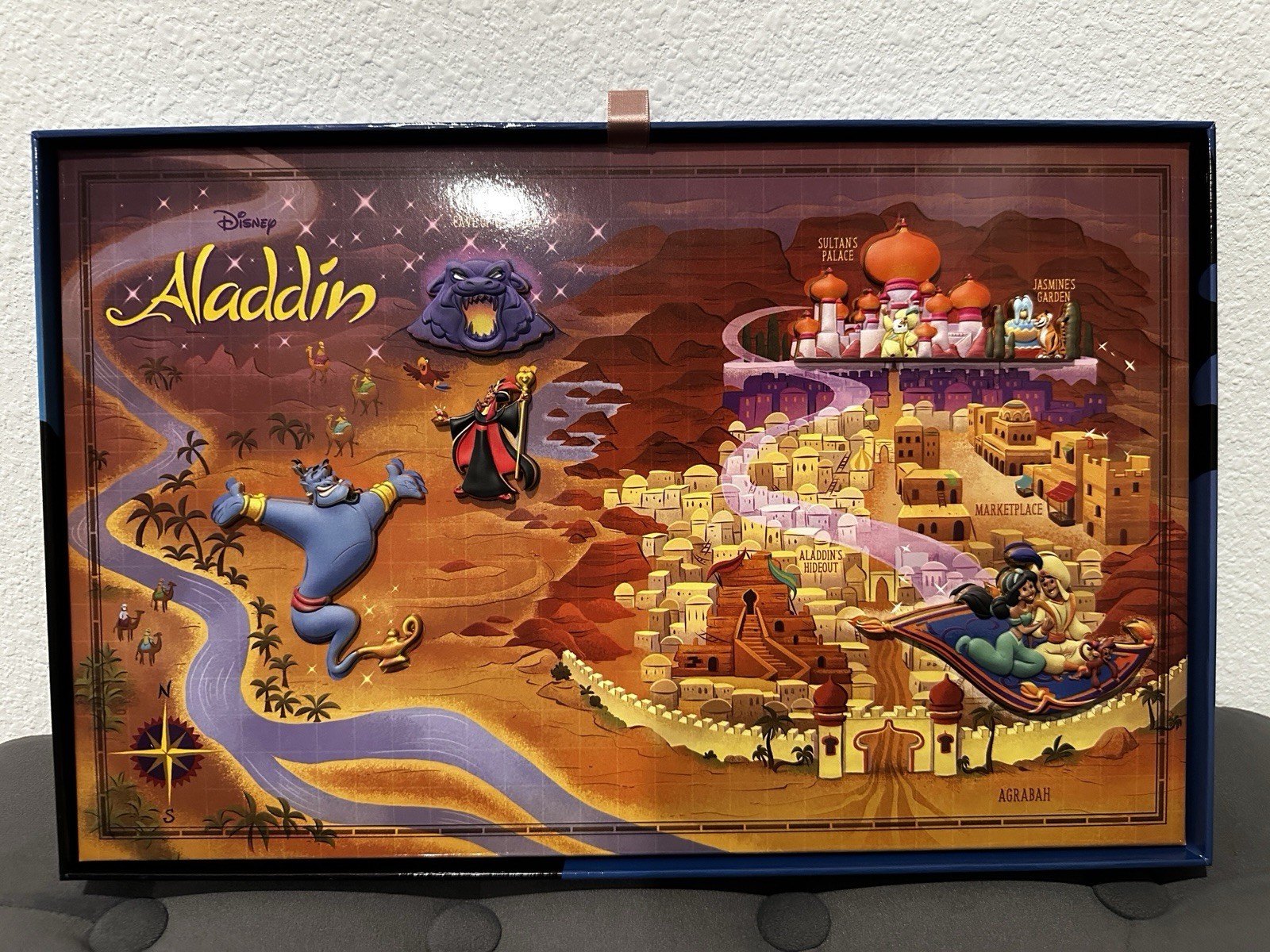 Aladdin Jasmine Genie D23 Expo 2024 Disney Pin MOG WDI Maps  Box Set LE 400
