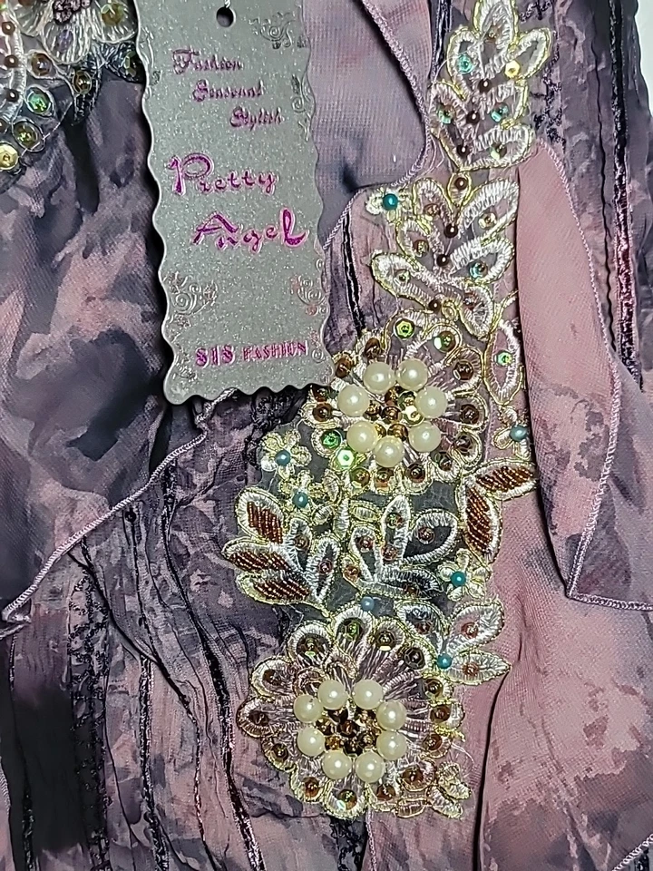 Pretty Angel Women’s Camisole Large Taupe Vintage Victorian Lace Ribbon New - Image 4 of 4