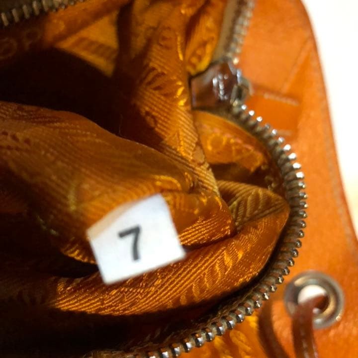 Good Condition Prada Shoulder Bag Canvas Leather Colorful Geometric Pattern Oran thumbnail 2