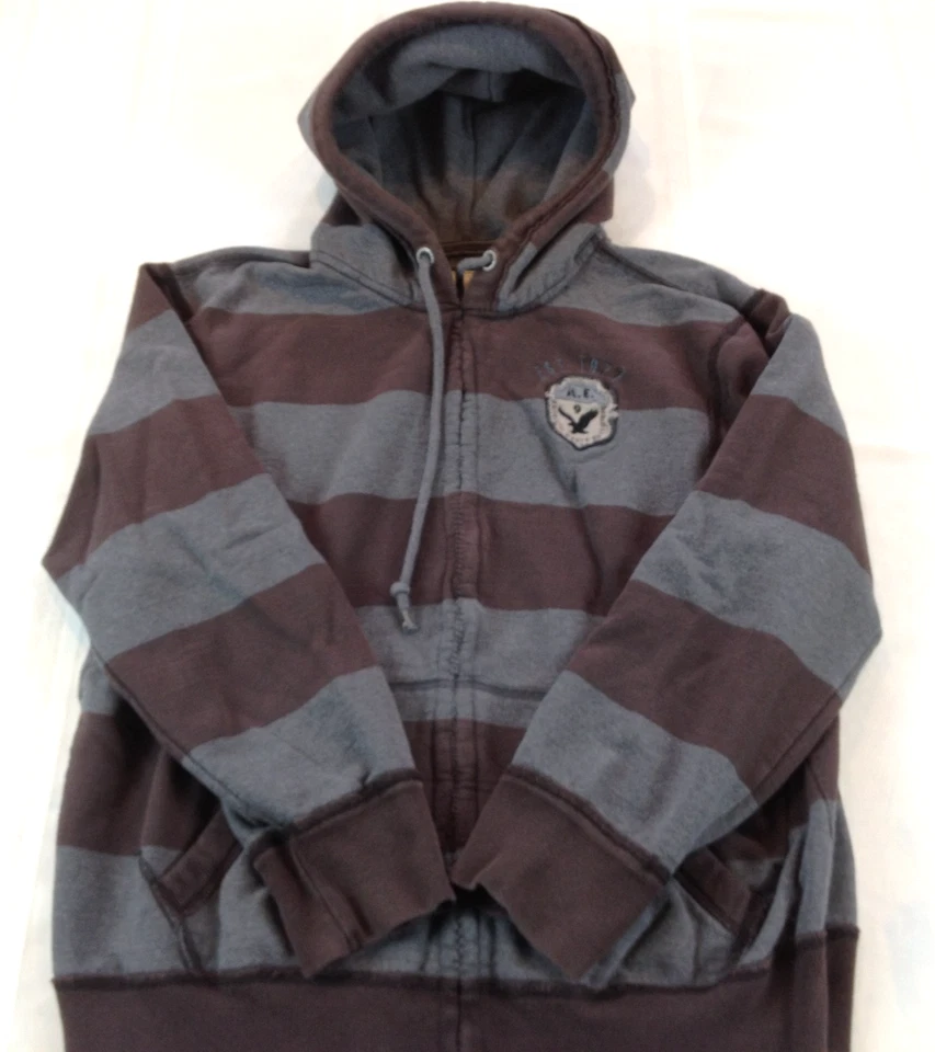 AMERICAN EAGLE OUTFITTERS Pullover a Rayas Sudadera con Capucha Sudadera con Capucha Para Hombre XL Foto 2 de 4