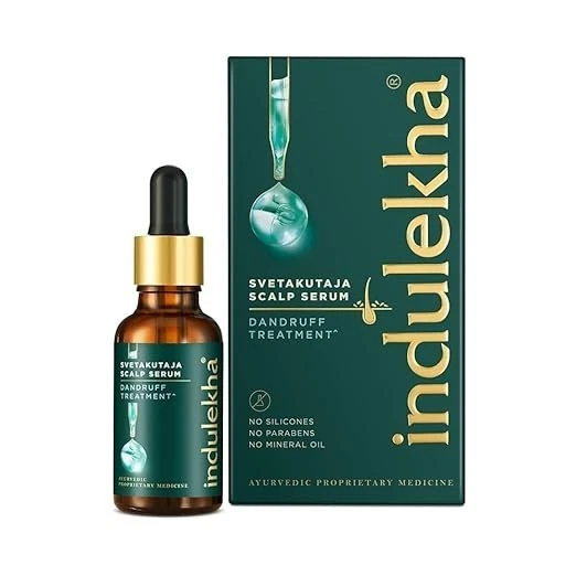 Indulekha Svetakutuja Dandruff Treatment Scalp Serum 30ml |Ayurvedic serum for d