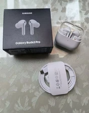 White—Samsung Galaxy Buds 3 Pro AI True Wireless Bluetooth Earbuds  Brand New