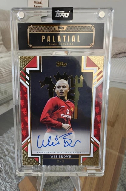 2025/26 Topps Palatial Manchester United Wes Brown Auto 2/5 Color Match