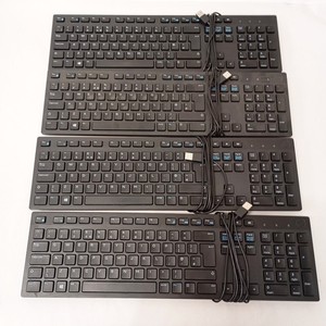 x4 Original Dell PC Tastaturen USB 0RX6RM kabelgebunden Tastatur KB216 UK (QWERTY) schwarz