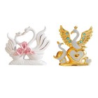 Swan Figurines Sculptures Animal Craft Table Statues for Anniversary Decor